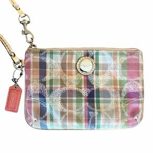 Multicolored Coach Wristlet